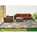 Carrelage imitation ardoise claire 34x34cm antidérapant sur la terrasse, R11 A+B+C, Savstelvio