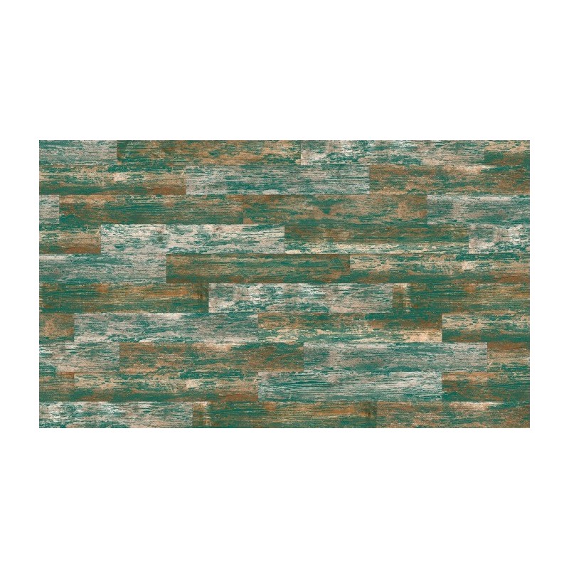 Carrelage imitation parquet bois vert moderne salle de bain, rectifié, 14.4x89.3cm, Vivfaro vert