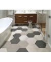Carrelage salle de bain hexagonal domus sabbia effet carreau ciment 34.5x40cm