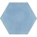 Carrelage hexagone bleu clair effet carreau ciment brillant 34.5x40cm savietri azur