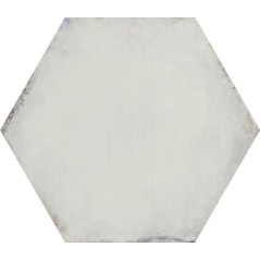 Carrelage hexagone blanc effet carreau ciment brillant 34.5x40cm savietri blanc