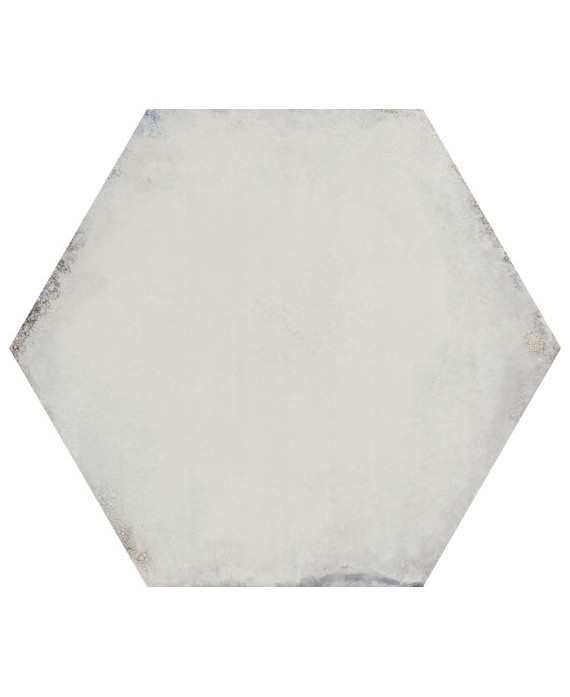 Carrelage hexagone blanc effet carreau ciment brillant 34.5x40cm savietri blanc