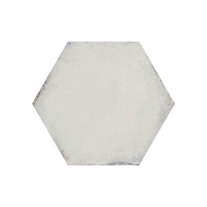 Carrelage hexagone blanc effet carreau ciment brillant 34.5x40cm savietri blanc