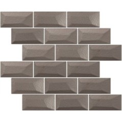 Carrelage métro libra aluminium 5x10cm (module de 30x37cm)