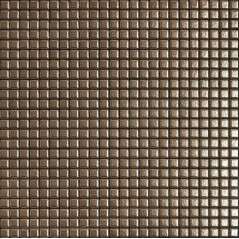 Mosaique metallique cuivre 1.2X1.2cm sur trame 30x30cm apcuivre MTL13