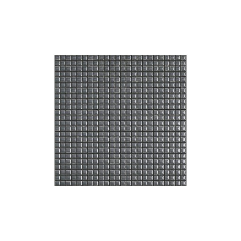 Mosaique brillant apdiva dark grey 1.2x1.2cm sur trame 30x30cm