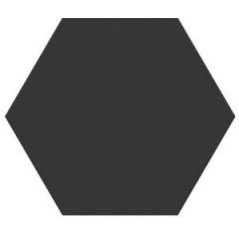 Carrelage hexagone noir mat effet carreau ciment moderne tomette 28.5x33cm realopal noir