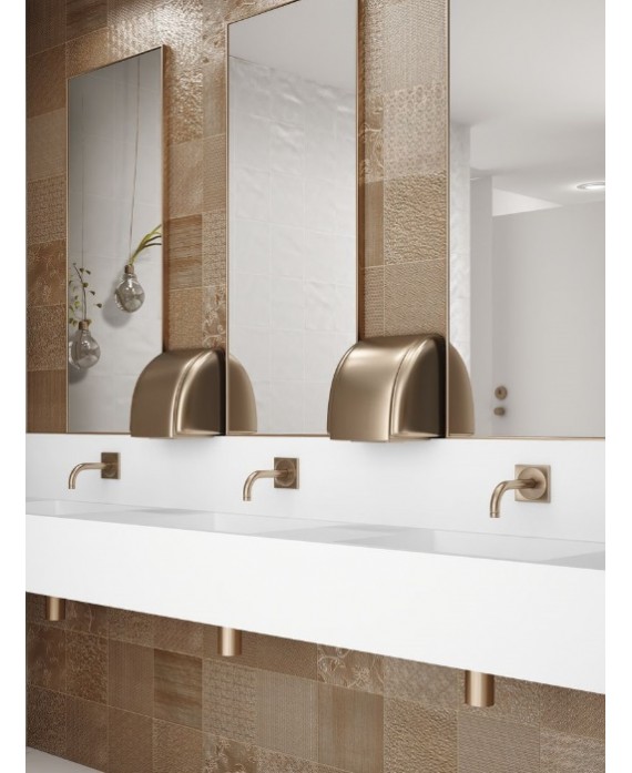 Carrelage aspect métal doré, salle de bain realglint or 44x44cm