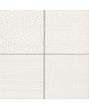 Carrelage aspect métal patchwork realglint blanc 44x44cm