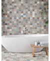 Carrelage effet carreau ciment, salle de bain 44x44cm realkimono