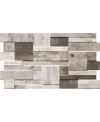 Carrelage imitation parement en bois de palette, façade, 31x56cm, realpallet gris