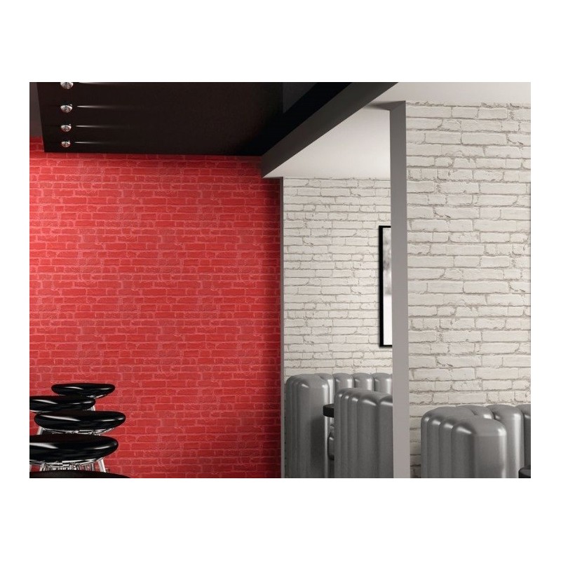 Carrelage parement imitation brique rouge mat crédence de cuisine 31x56cm realmanhattan