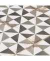 Carrelage imitation carreau ciment ancien décor triangle noir gris et blanc 33x33cm, realantique triangle