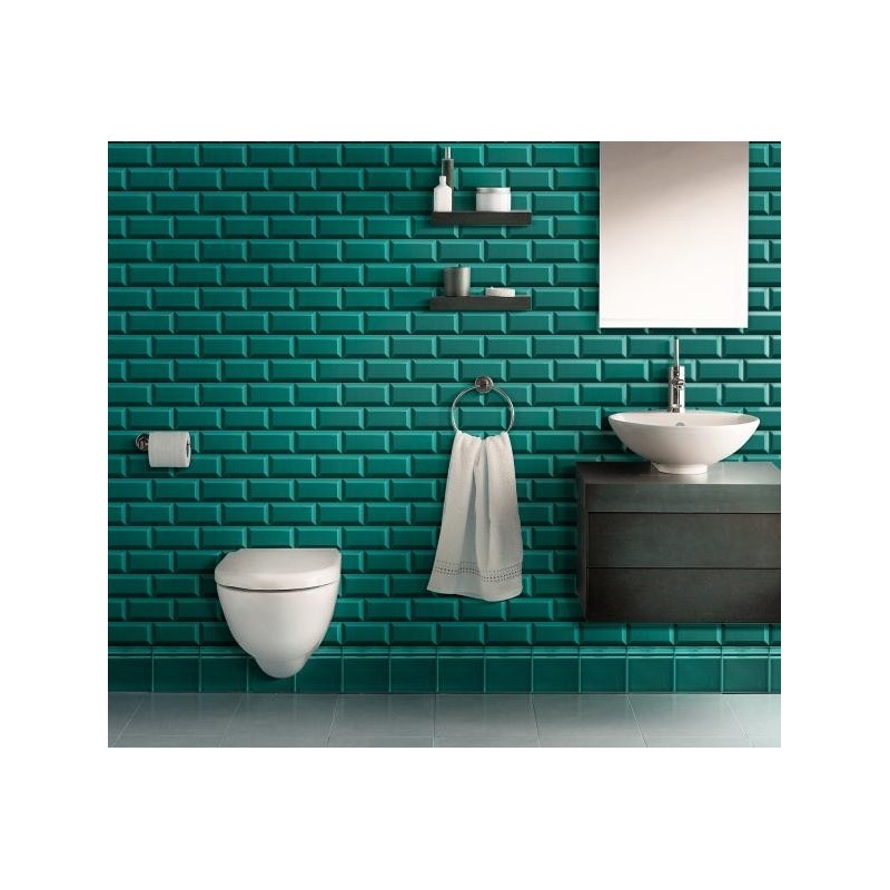  Carrelage  m tro D craquel  vert  turquoise 7 5x15cm