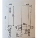 Ensemble douche rond F2287/4CR chromé