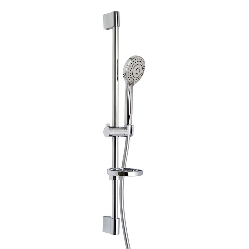 Barre de douche en laiton avec porte savon F2679CR chromé