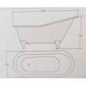 Baignoire impritz bath 1700X795X760mm