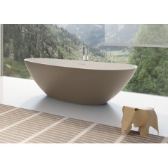 Baignoire Granada en ilot de couleur taupe mat 170x80cm