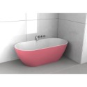 Baignoire Bilbao en ilot de couleur rose mat 170x80cm