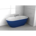 Baignoire Bilbao en ilot de couleur bleu foncé mat 170x80cm