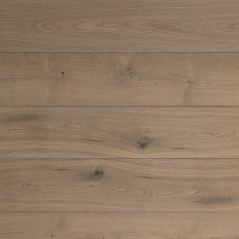 Parquet rustique brossé profondemment à la main contrecollé naturel en chêne huilé, largeur 190 mm lalbi smoked invisible