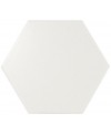 Faience hexagone Equipscale blanc mat 12.4x10.7cm