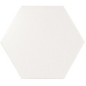 Faience hexagone Equipscale blanc brillant 12.4x10.7cm