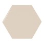 Faience hexagone Eqxscale 23294 beige brillant 12.4x10.7cm