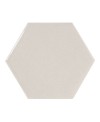 Faience hexagone Equipscale gris clair brillant 12.4x10.7cm