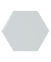 Faience hexagone Equipscale bleu ciel brillant 12.4x10.7cm