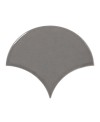Faience écaille équipfan gris foncé brillant 10.6x12cm