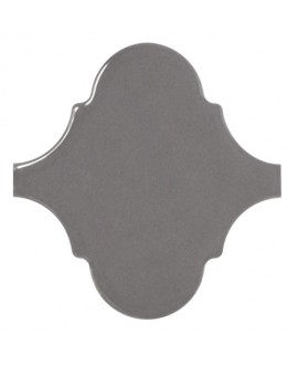Faience arabesque equipalhambra gris foncé brillant 12x12cm