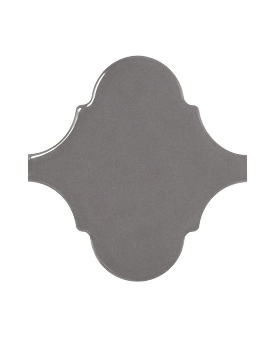 Faience arabesque equipalhambra gris foncé brillant 12x12cm