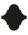 Faience arabesque equipalhambra noir brillant 12x12cm