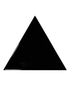 Faience triangle Equipetriangle noir brillant 10.8x12.4cm