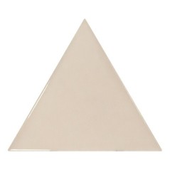 Faience triangle Equipetriangle beige brillant 10.8x12.4cm