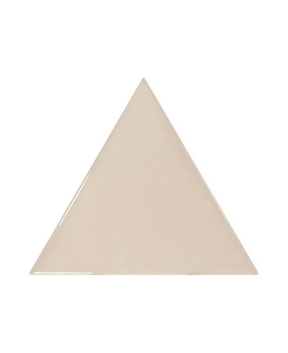 Faience triangle Equipetriangle beige brillant 10.8x12.4cm