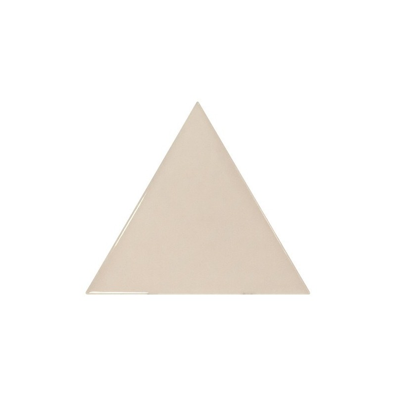 Faience triangle Equipetriangle beige brillant 10.8x12.4cm