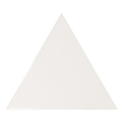 Faience triangle Equipetriangle blanc brillant 10.8x12.4cm