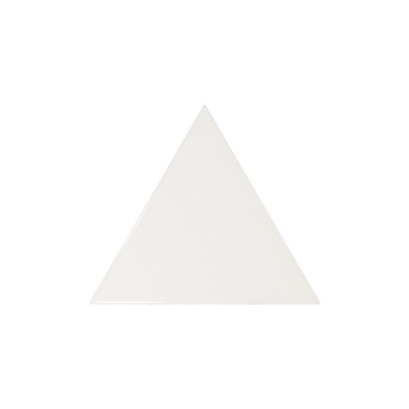 Faience triangle Equipetriangle blanc brillant 10.8x12.4cm