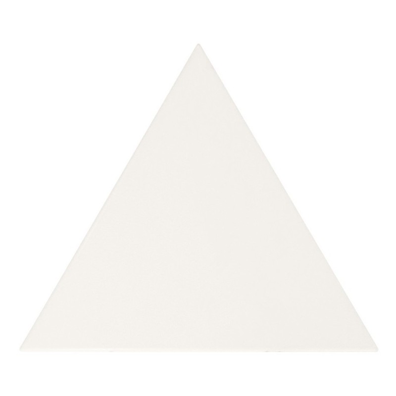 Faience triangle Equipetriangle blanc mat 10.8x12.4cm