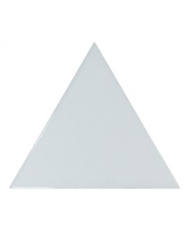 Faience triangle Equipetriangle bleu ciel brillant 10.8x12.4cm