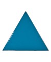 Faience triangle Equipetriangle bleu brillant 10.8x12.4cm