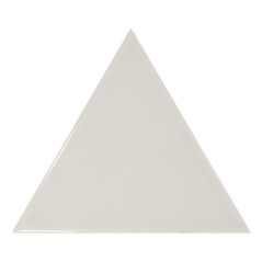 Faience triangle Equipetriangle gris clair brillant 10.8x12.4cm