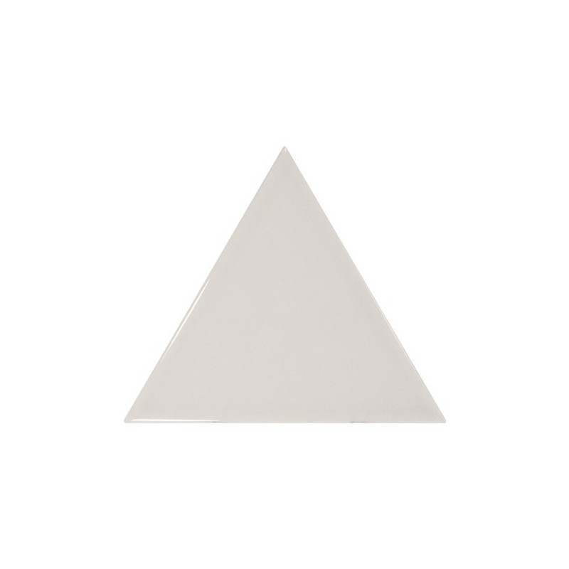 Faience triangle Equipetriangle gris clair brillant 10.8x12.4cm