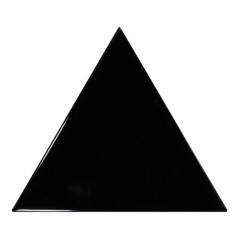 Faience triangle Equipetriangle noir brillant 10.8x12.4cm