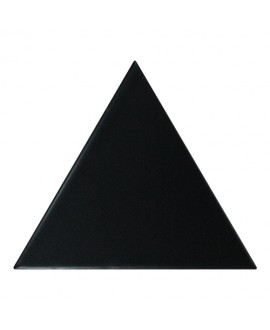 Faience triangle Equipetriangle noir mat 10.8x12.4cm