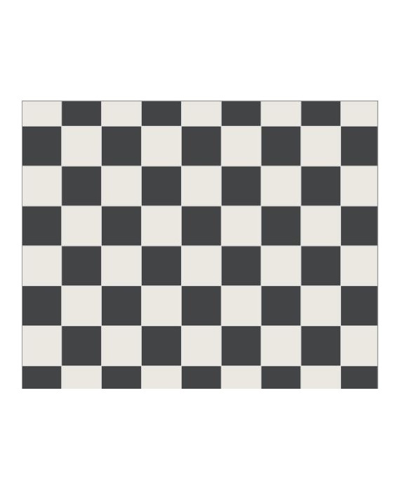 Mosaique W damier blanc et noir de 5x5cm en plaque de 31.8x31.8cm