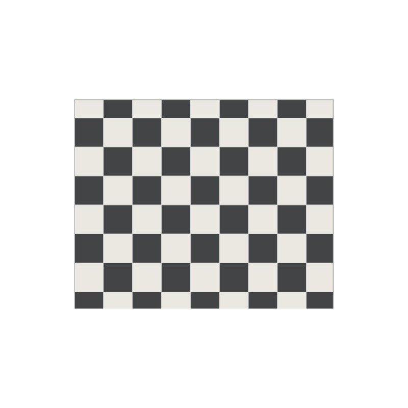 Mosaique W damier blanc et noir de 5x5cm en plaque de 31.8x31.8cm