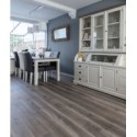 Parquet sol cuisine contrecollé en chêne huilé gris fumé, plancher en bois largeur 190 mm latry smoked grey